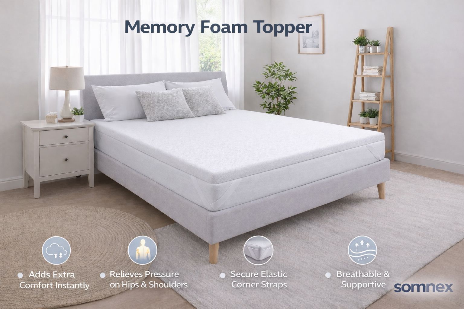 2"& 3" Memory Foam Mattress Topper