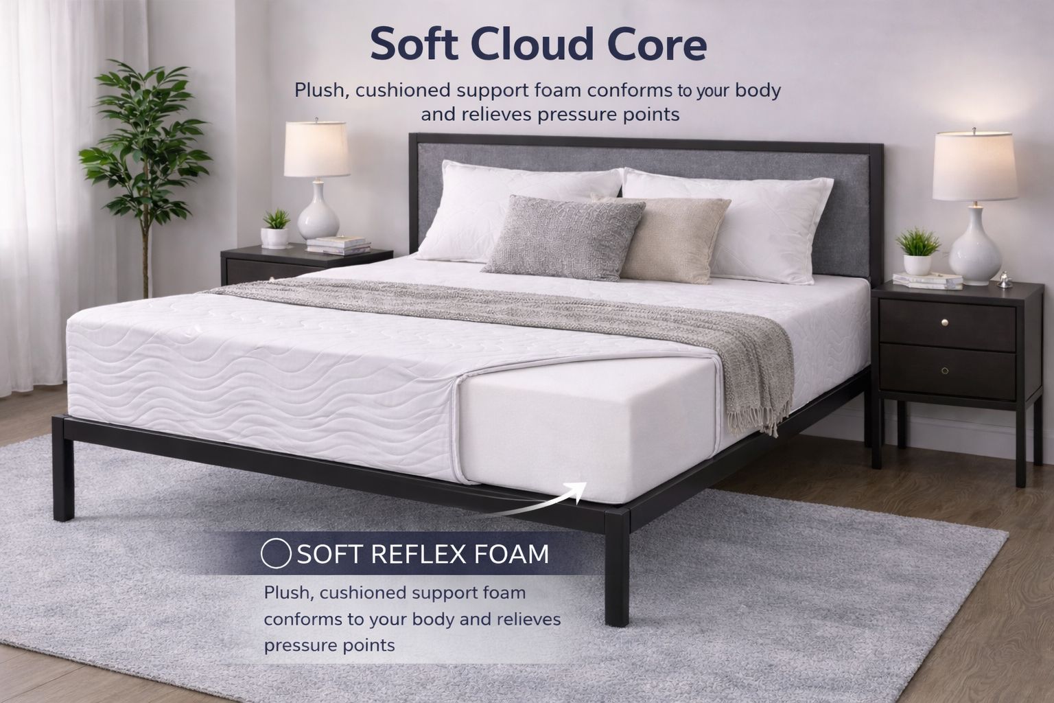 Somnex CloudCore Soft Foam Mattress